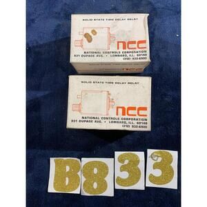 LOT OF 2 NCC MODEL T1K-00010-461 SOLID STATE TIME DELAY RELAYS NEW IN BOX SET